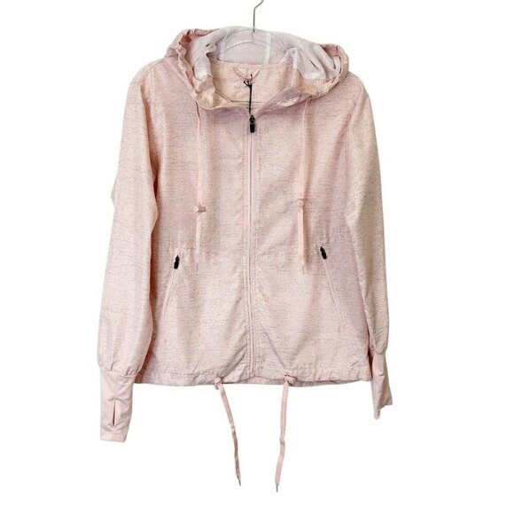 NEW Zyia Pink Bomber Jacket Womens Size Small Hooded Windbreaker - Picture 1 of 10